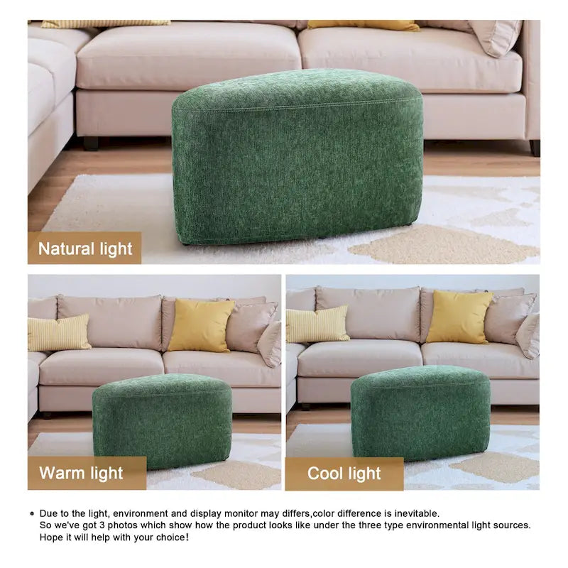 26 Repose-pieds et poufs, Pouf ottoman en tissu moderne