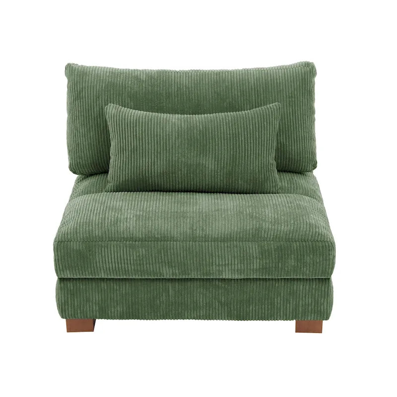 Chaise d'appoint moderne sans accoudoirs rembourrée