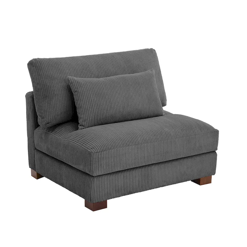 Chaise d'appoint moderne sans accoudoirs rembourrée