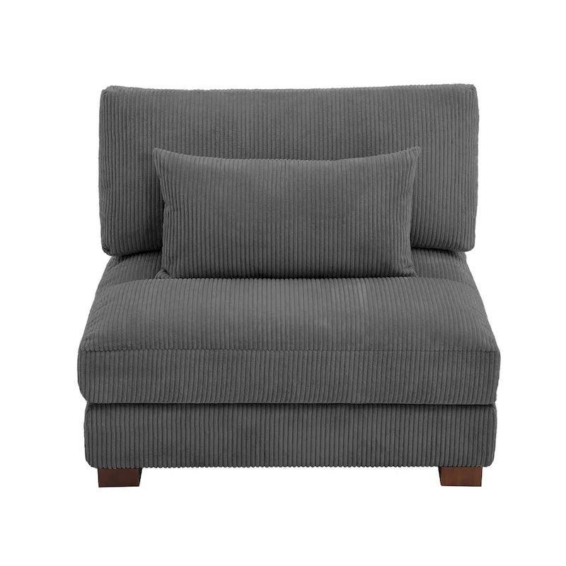 Chaise d'appoint moderne sans accoudoirs rembourrée