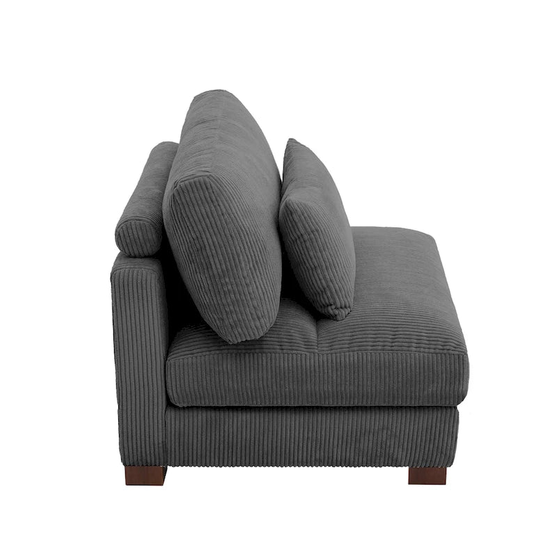 Chaise d'appoint moderne sans accoudoirs rembourrée
