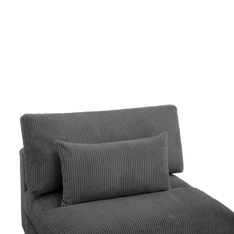 Chaise d'appoint moderne sans accoudoirs rembourrée