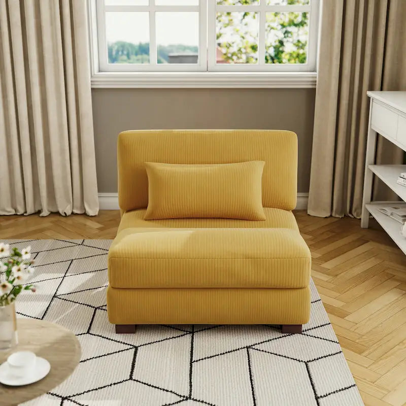 Chaise d'appoint moderne sans accoudoirs rembourrée
