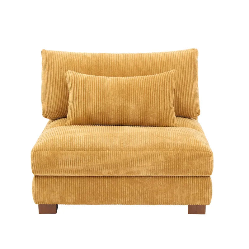 Chaise d'appoint moderne sans accoudoirs rembourrée