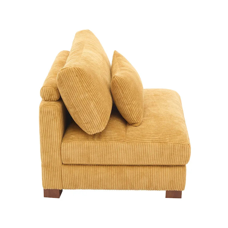 Chaise d'appoint moderne sans accoudoirs rembourrée