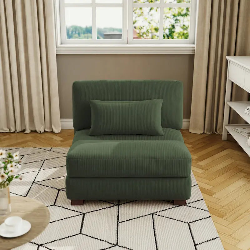 Chaise d'appoint moderne sans accoudoirs rembourrée