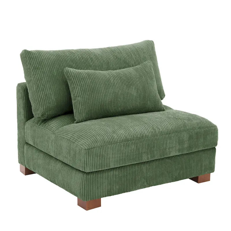 Chaise d'appoint moderne sans accoudoirs rembourrée
