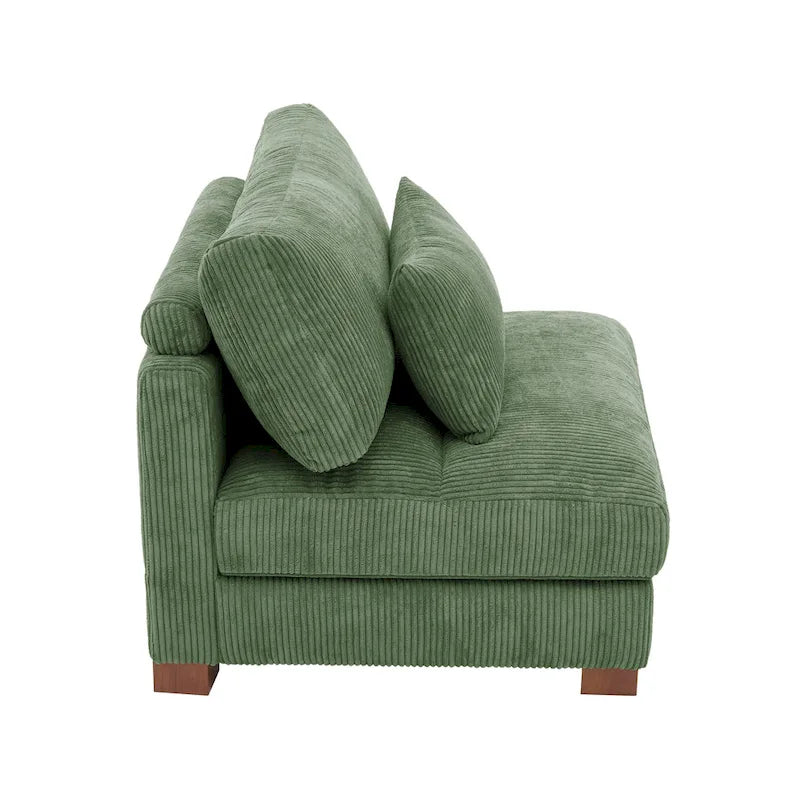 Chaise d'appoint moderne sans accoudoirs rembourrée