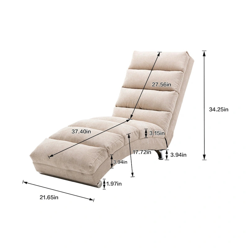 Chaise longue en lin pour l'intérieur