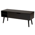 Table basse Roden moderne en bois bicolore noir et brun expresso avec compartiment de rangement à plateau relevable