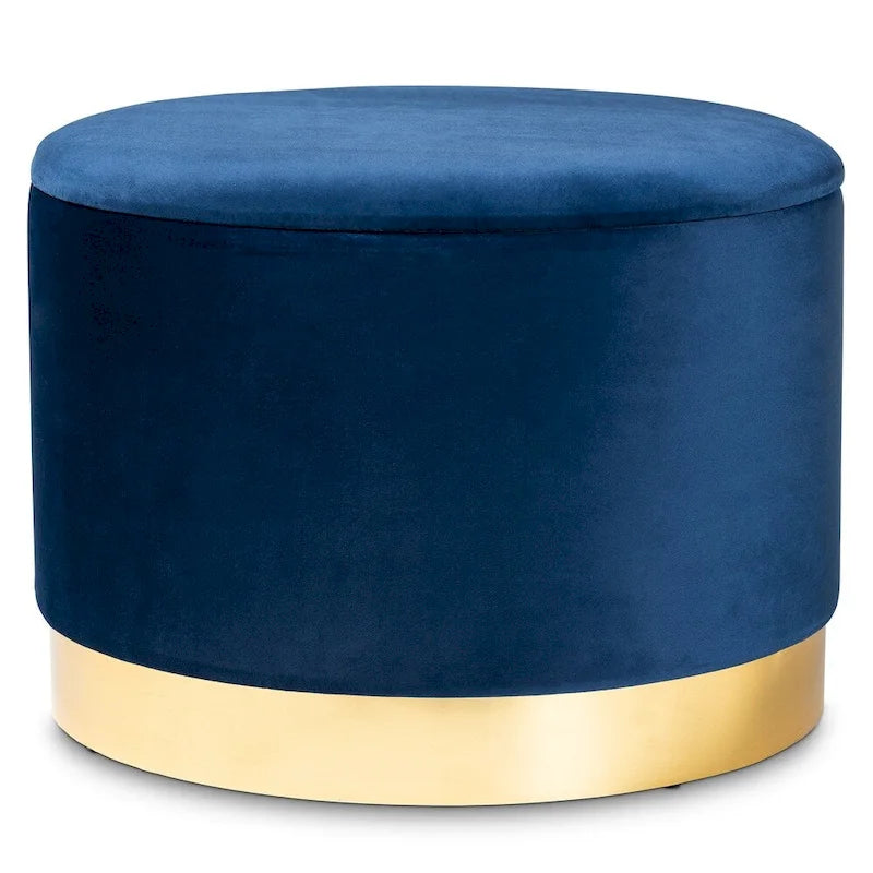 Pouf de rangement rembourré Glam and Luxe Marisa
