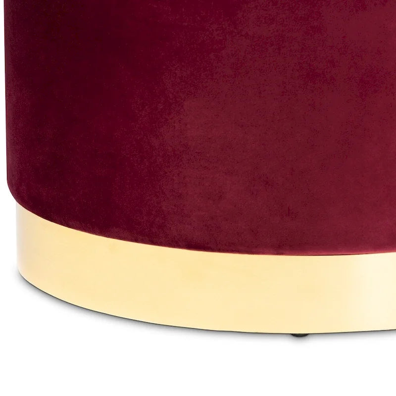 Pouf de rangement rembourré Glam and Luxe Marisa
