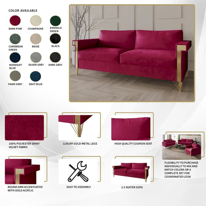Canapé luxueux en velours