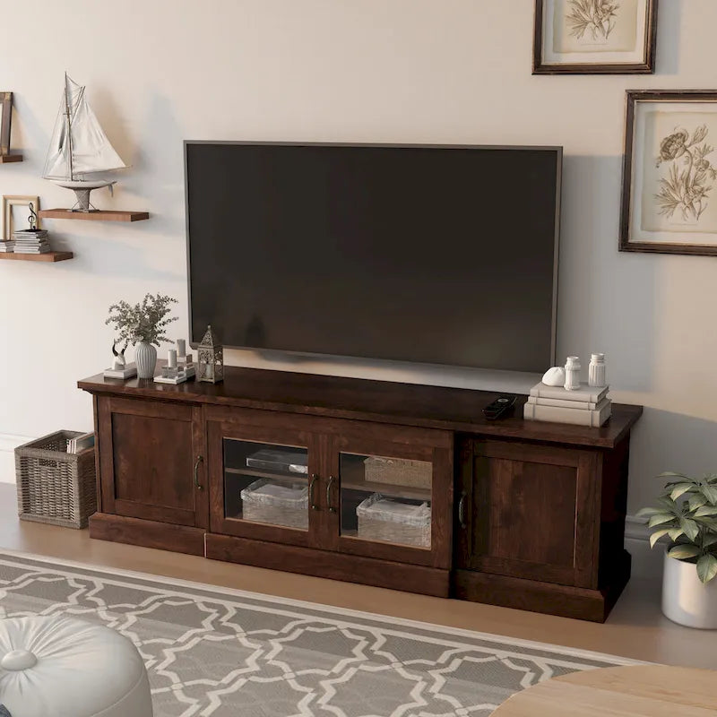 Bick Rustic 68-inch Multifunctional Storage TV Console by 