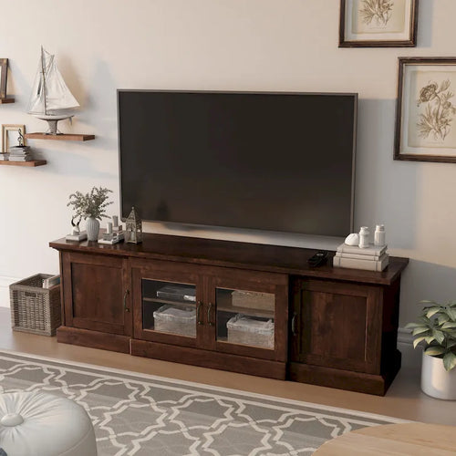 Bick Rustic 68-inch Multifunctional Storage TV Console by 