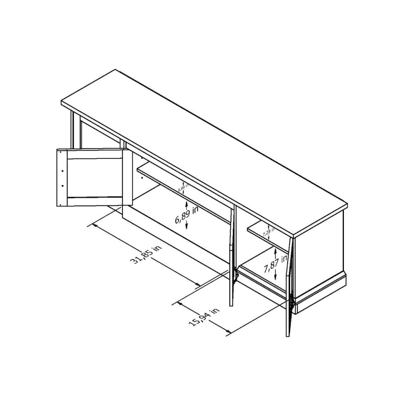 Meuble TV multifonctionnel Bick Rustic de 68 pouces avec rangement
