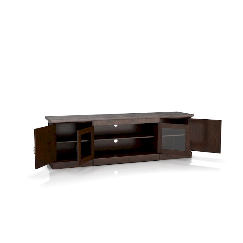 Meuble TV multifonctionnel Bick Rustic de 68 pouces avec rangement