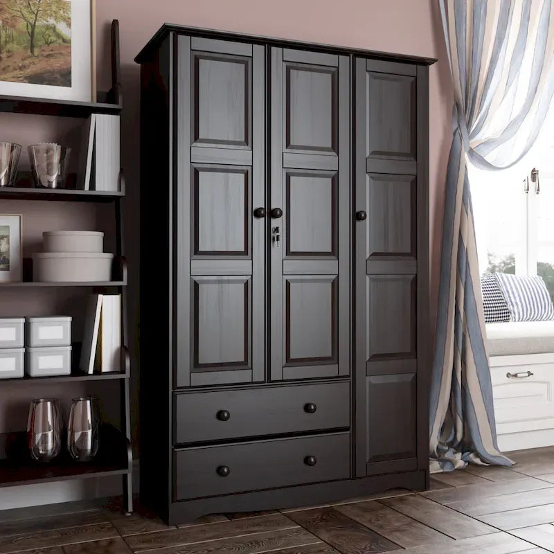 Grande armoire en bois massif à 100 %