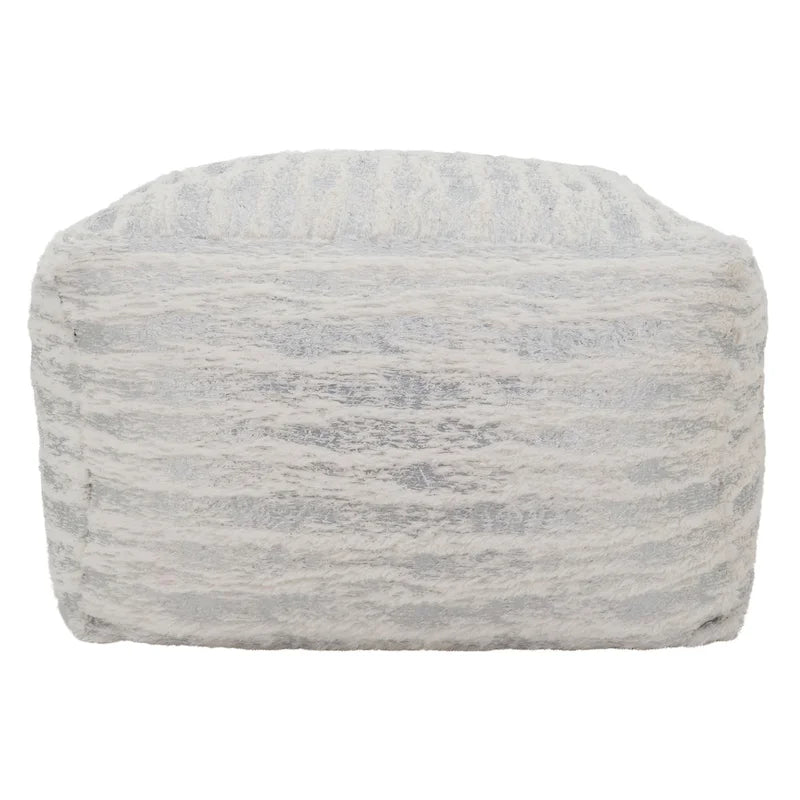 Pouf en fausse fourrure avec motif imprimé métallique