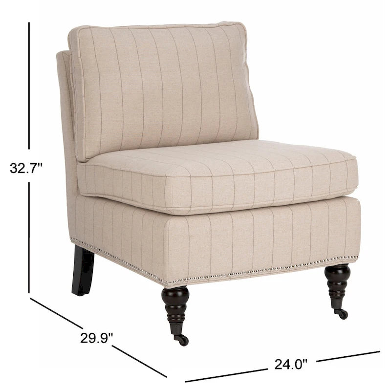 Fauteuil club sans accoudoirs Brianne - 24Lx30Px33H
