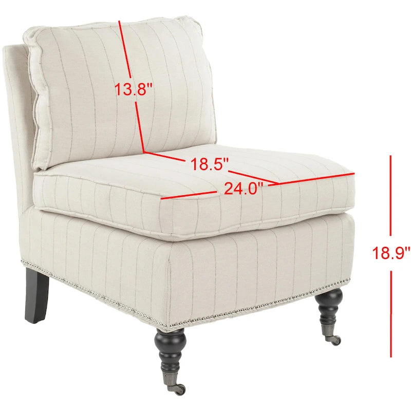 Fauteuil club sans accoudoirs Brianne - 24Lx30Px33H