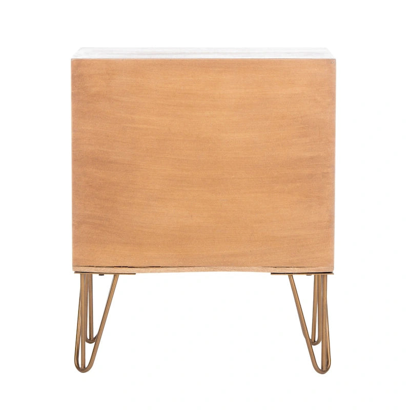 Table de chevet texturée à 1 tiroir Valentina