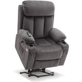 Fauteuil inclinable releveur grande taille avec repose-pieds étendu pour personnes âgées de grande taille et fortes corpulences, télécommande, porte-gobelets, tissu 7426