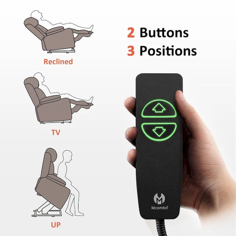 Fauteuil inclinable releveur grande taille avec repose-pieds étendu pour personnes âgées de grande taille et fortes corpulences, télécommande, porte-gobelets, tissu 7426