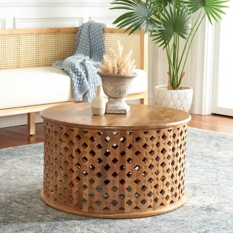 Table basse ronde Pere - 28 L x 28 P x 16 H - 28Lx28Px16H