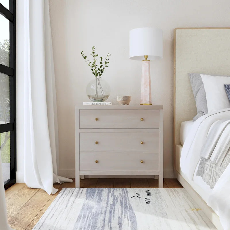 Commode en bois 3 tiroirs Nora