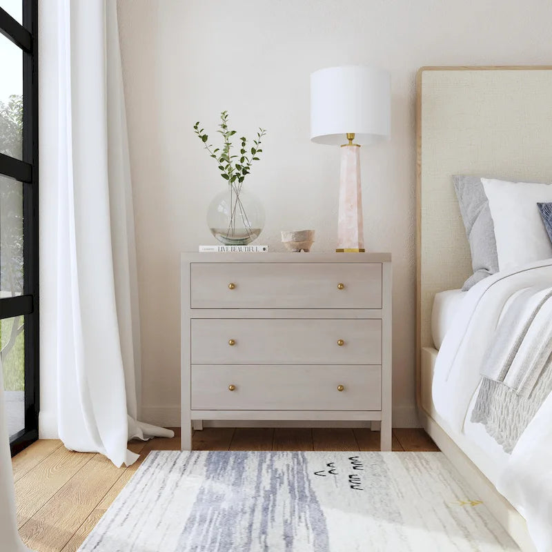 Commode en bois 3 tiroirs Nora