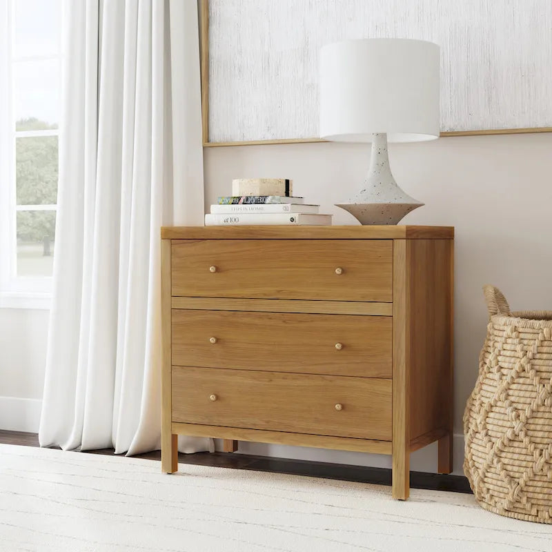 Commode en bois 3 tiroirs Nora