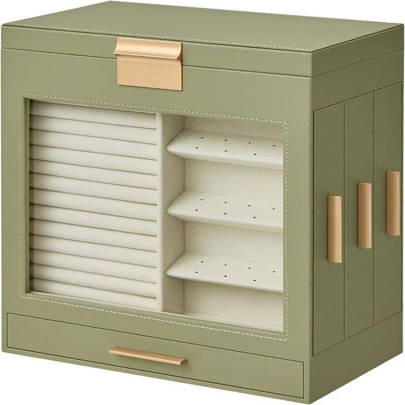 Boîte à bijoux avec fenêtre en verre - 6.1P x 10.3L x 12.6H