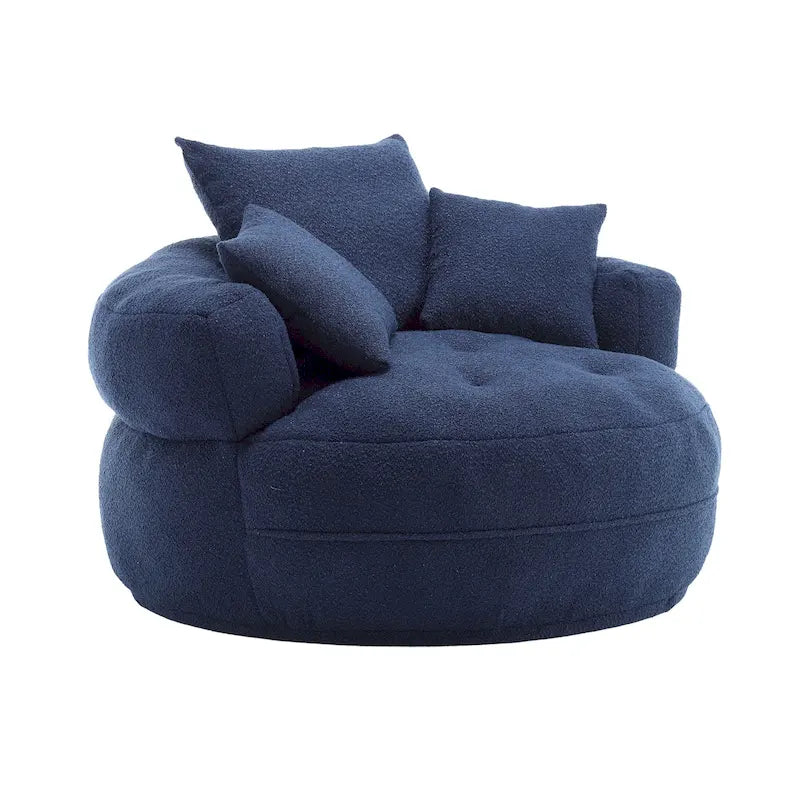Canapé en tissu circulaire pour grand salon, fauteuil paresseux pour balcon et gîte