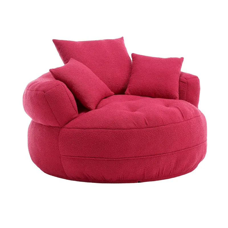 Canapé en tissu circulaire pour grand salon, fauteuil paresseux pour balcon et gîte