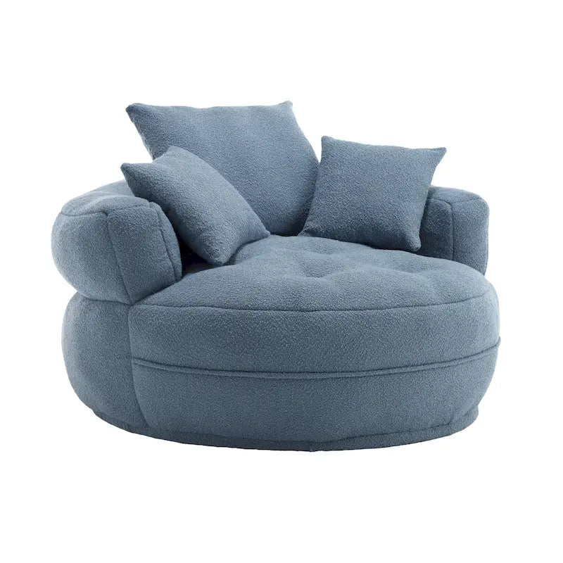 Canapé en tissu circulaire pour grand salon, fauteuil paresseux pour balcon et gîte