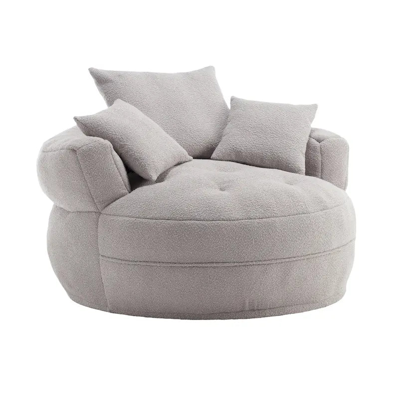 Canapé en tissu circulaire pour grand salon, fauteuil paresseux pour balcon et gîte