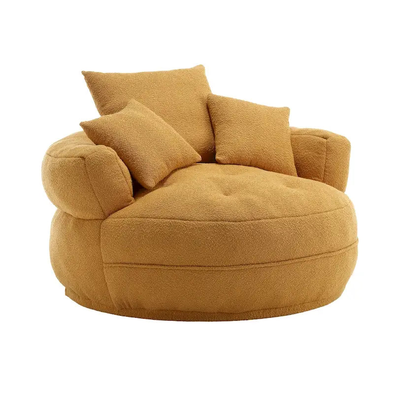 Canapé en tissu circulaire pour grand salon, fauteuil paresseux pour balcon et gîte