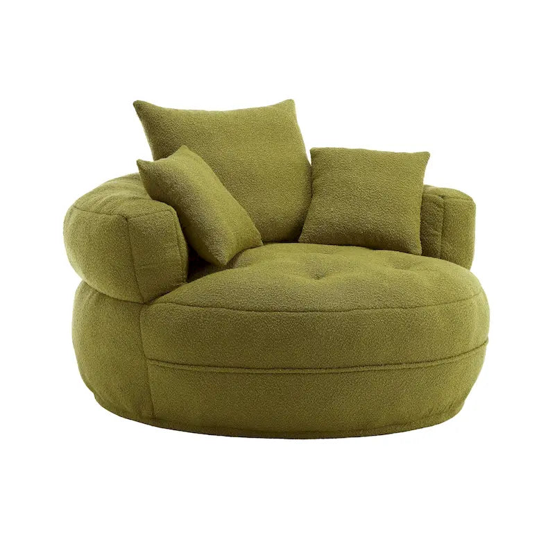 Canapé en tissu circulaire pour grand salon, fauteuil paresseux pour balcon et gîte