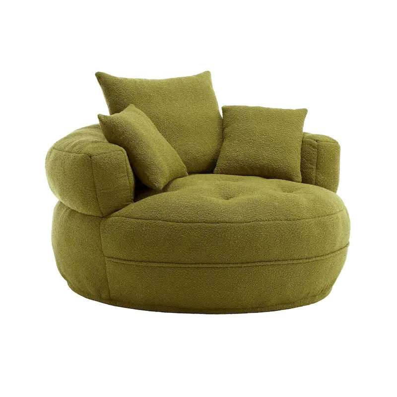 Canapé en tissu circulaire pour grand salon, fauteuil paresseux pour balcon et gîte