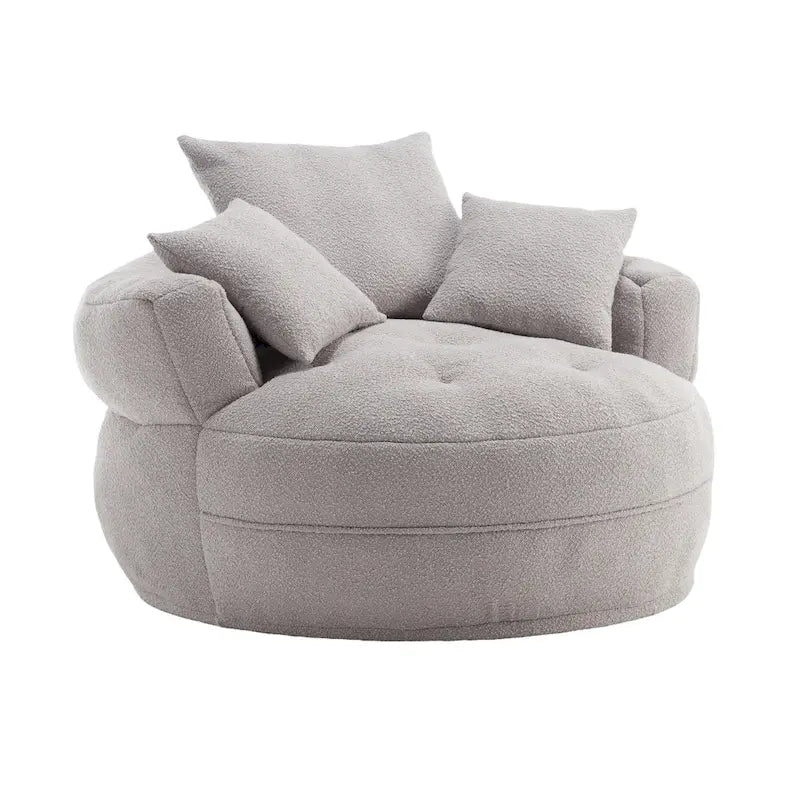 Canapé en tissu circulaire pour grand salon, fauteuil paresseux pour balcon et gîte