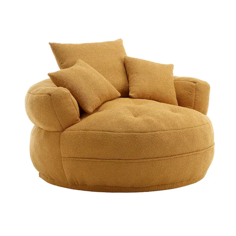 Canapé en tissu circulaire pour grand salon, fauteuil paresseux pour balcon et gîte