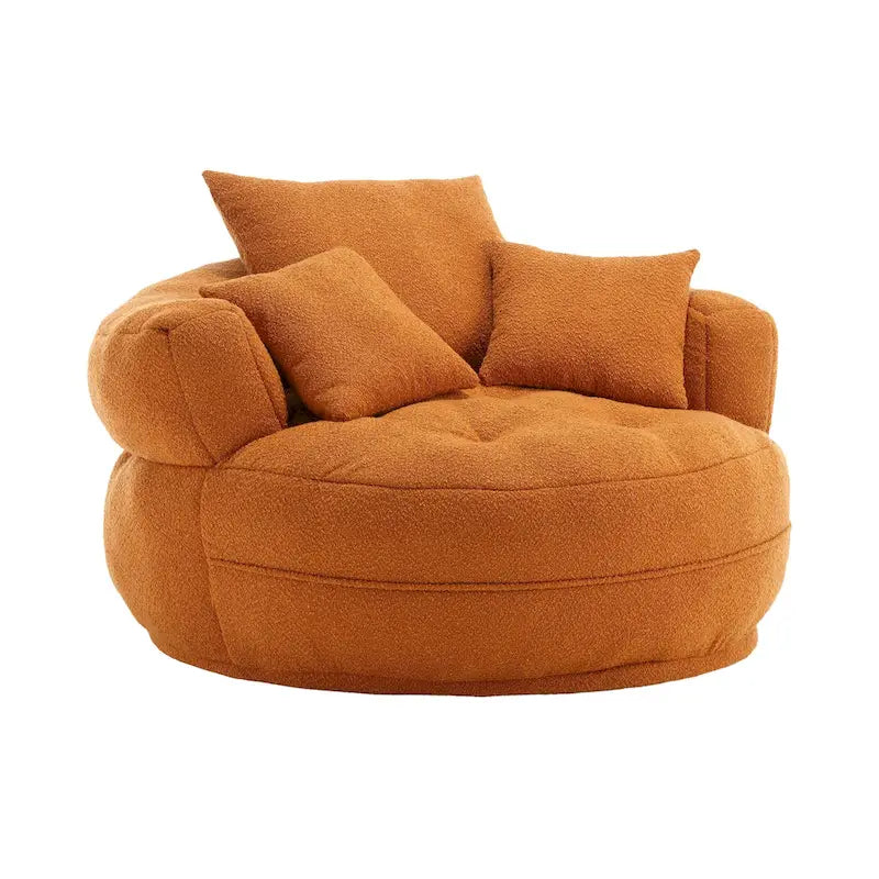 Canapé en tissu circulaire pour grand salon, fauteuil paresseux pour balcon et gîte