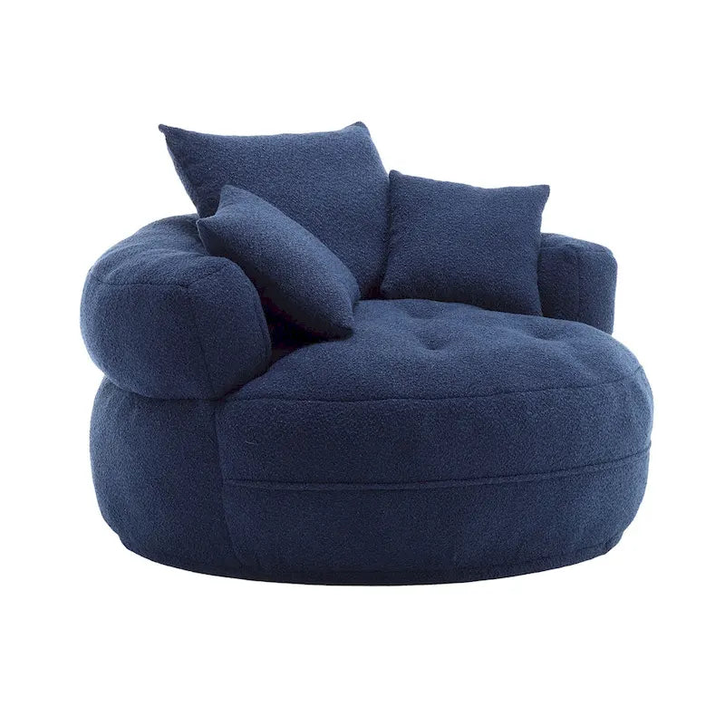 Canapé en tissu circulaire pour grand salon, fauteuil paresseux pour balcon et gîte