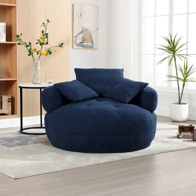 Canapé en tissu circulaire pour grand salon, fauteuil paresseux pour balcon et gîte