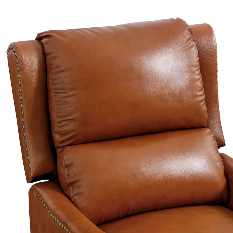 Fauteuil Inclinable en Cuir Véritable Chaises Confortables pour Salon