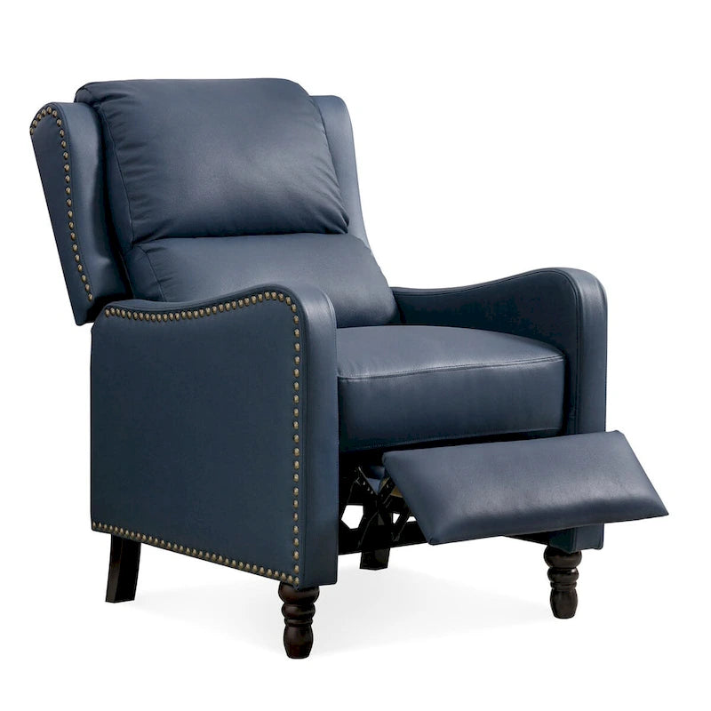 Fauteuil Inclinable en Cuir Véritable Chaises Confortables pour Salon