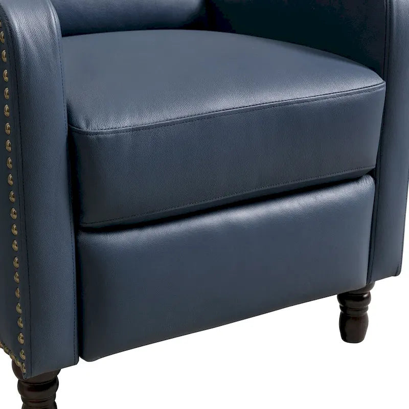 Fauteuil Inclinable en Cuir Véritable Chaises Confortables pour Salon