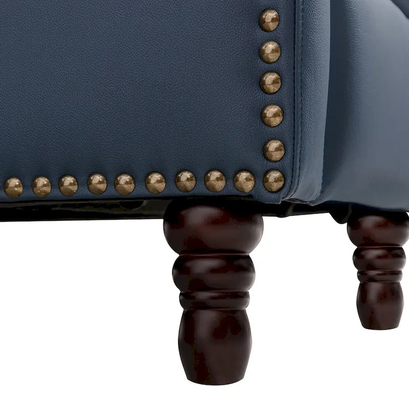 Fauteuil Inclinable en Cuir Véritable Chaises Confortables pour Salon