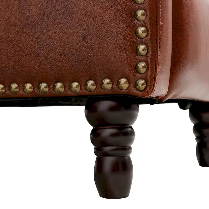 Fauteuil Inclinable en Cuir Véritable Chaises Confortables pour Salon